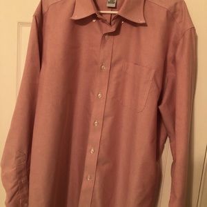 LL Bean Traditional Fit Dress Shirt Pink XL 18-35
